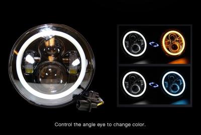RGB 7 Inch Halo Car Lights 70W Super Bright  Angel Eyes IP68 Waterproof
