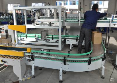 Automatic Carton Sealer Erector Case Packing Machine For Water / Juice / Wine Bottles