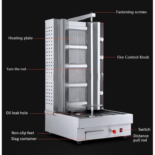 Assistance technique vidéo après le service commercial de poulet à gaz machine à kebab Shawarma