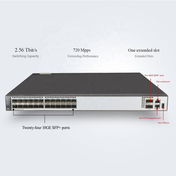 Commutateur réseau géré par 24 ports Ethernet S6720-30C-EI-24S-AC avec une capacité de commutation 10G