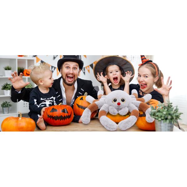 2024 Halloween 20 Giant Spider Plush Toy Cute Tarantula Stuffed Animal Cushion Pillow Kids' Prank Props Party Decorations