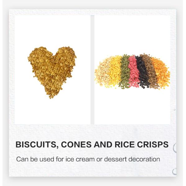 Хрустящая кожа задавливая машину, нержавеющую сталь, печенья еды, яичные рулетиков украсила хрустящую корочку риса.