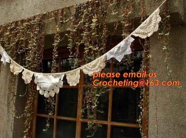 WEDDING BANNER, PARTY, BIRTHDAY, DECORATION, PERSONALIZED, BURLAP, BUNTING, LACE, TRIANGLE, FLAGS, BANNERS