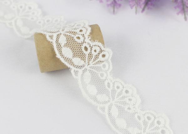 Embroidered Graceful Cotton Lace Trim Neeting Edging For Girl's Dress 2.5CM Width