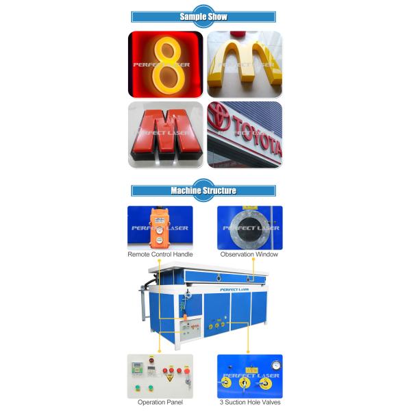вакуум знаков 3Д автоматический пластиковый формируя машину для акрилового листа ЛЮБИМЦА ПВК ПММА АБС