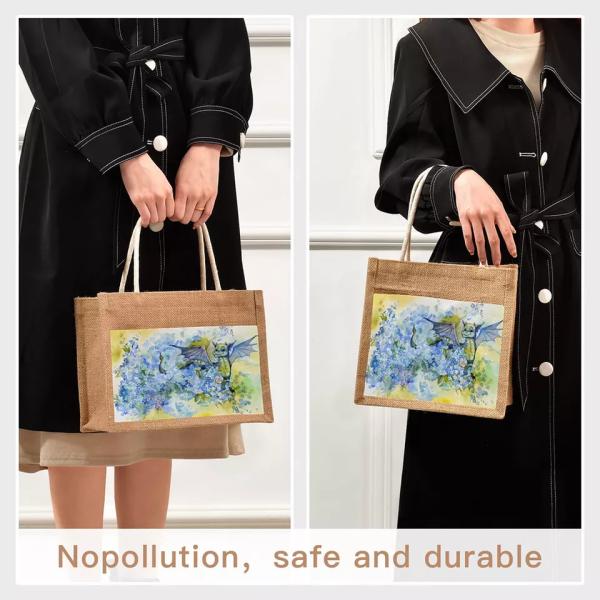 Подарок Tote джута пляжа многоразовый кладет складное водоустойчивое в мешки для женщин