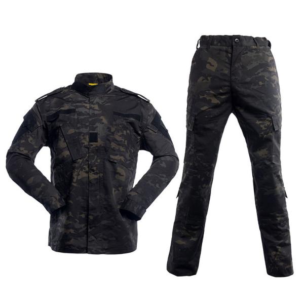 Fusão sem costura para caminhadas ao ar livre Trabalho de treino Traje de manga longa Camisas Calças ACU Homens Uniforme de camuflagem