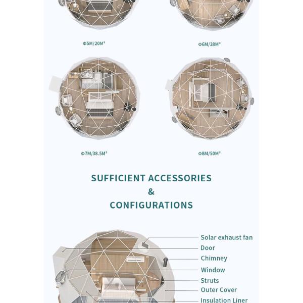 Гостиничная декорация Надувная круглая купольная палатка