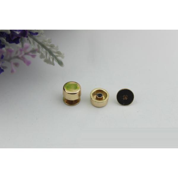 Luggage leather hardware accessories full copper gold color 9 mm round metal rivet nails with screws