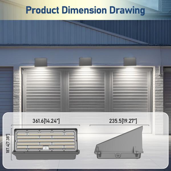 Конкурентоспособная цена регулируемая водонепроницаемая IP65 80W 60W 40W Full Cut Off Street Outdoor Wallpack Lamp Led Wall Pack Light Led