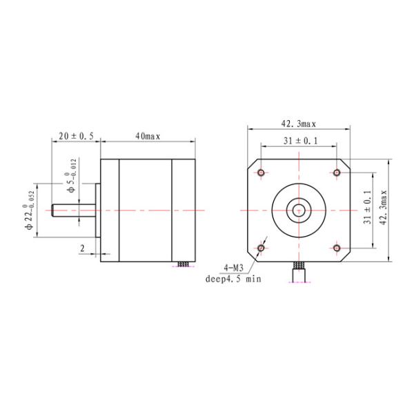 NEMA 17 12.6V Stepper мотора】 42*42*40mm 【42SHD4247 микро- гибридный 2 провод участка 1.0A 4 для CNC 3 осей