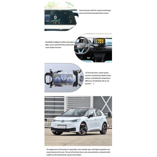 Новые энергетические транспортные средства Чистые четырехколесные автомобили VW ID3 ID4 ID6 EV Электрический автомобиль Для Volkswagen