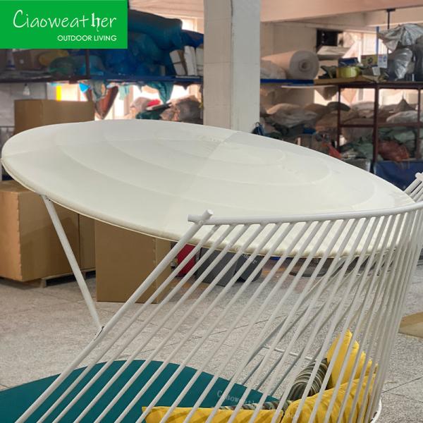 Modern Design Style Outdoor Furniture Waterproof Sunbed with Gazebo Lounge Chaise Daybed and Aluminum Frame