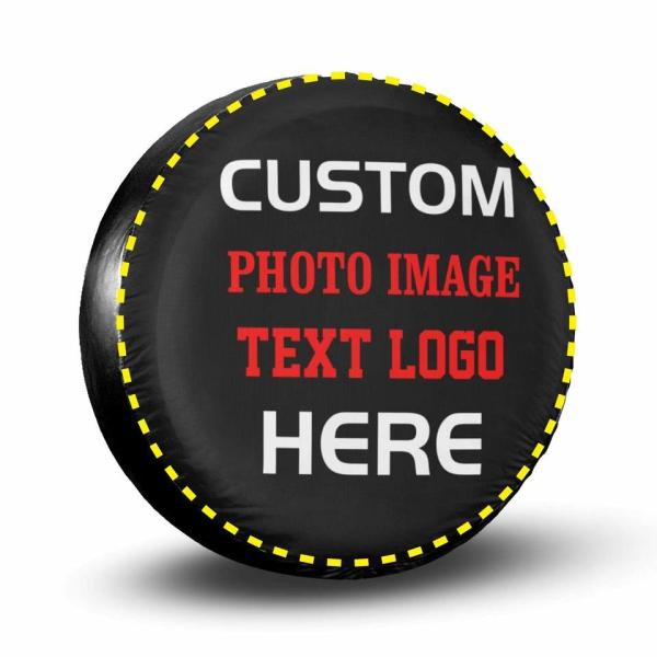 Factory Direct Sales Custom Logo Tyre Cover Various Size Print Design Car Spare Tire Covers