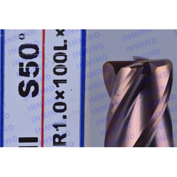 upto HRC65 6mm/8mm/10mm/12mm  Corner Radius end mill  ALCRONA Coating  KFC K55 carbie rods  Corner Rounding End mill
