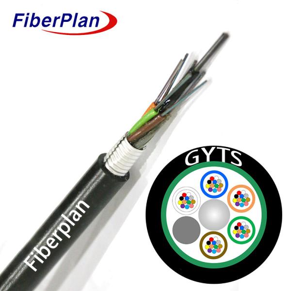 Outdoor Aluminum Tape Duct 6 8 12 24 48 72 96 144 Core Armoured Fiber Optic Cable GYTA