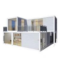 Maison de conteneurs à emballage plat Structure en acier et panneau sandwich EPS Paroi et porte coulissante en aluminium avec serrure