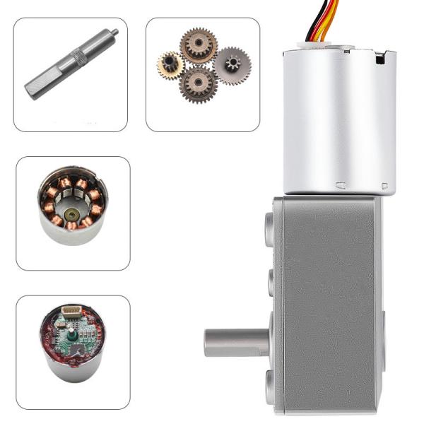 Faradyi Customized 12V 24V 2-150RPM Micro Brushless DC Worm Gear Motor Speed Control Small Motor Self-Locking Gear