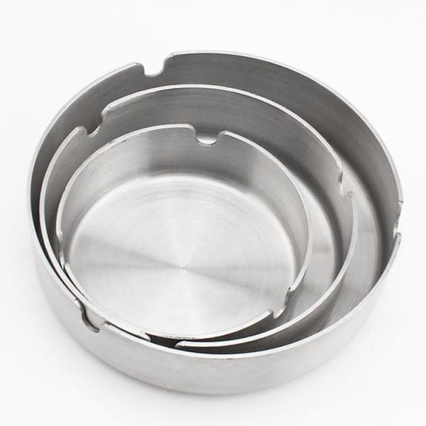 Round/ Stainless Steel Ashtray Ashtrays for Outdoors and Home/Car Ash Tray for Home Office Decoration