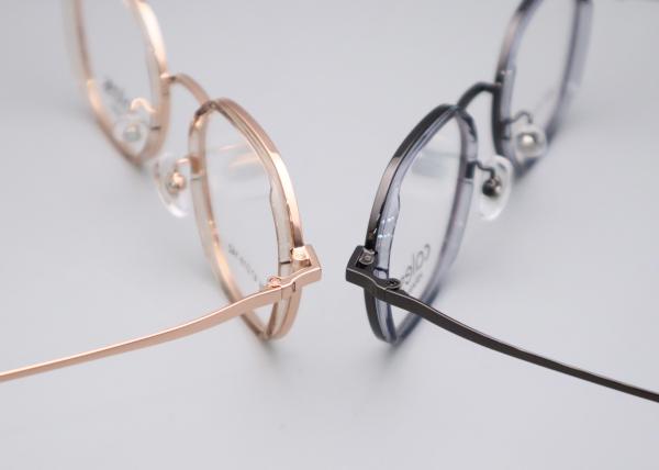 Quadros de vidro de metal azul preto Luminoso Estilo sofisticado Óculos de conforto