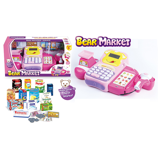 19 Inch Bear Design Children's Toy Cash Register Caculator Scanner Mic Environmentally