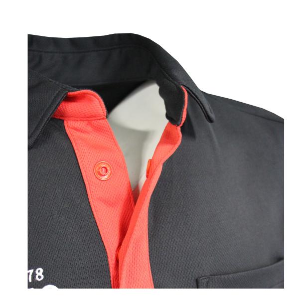 M to 3XL Mens Polo T Shirt V Neck Color Red Contrast Black