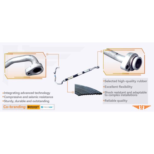 5Q0820743 Tuyau de climatisation Volkswagen, tuyau d'aspiration de climatisation en aluminium pour VW Touran Audi A3 2.0L