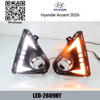 Hyundai Accent 2020-2022 Car LED Daytime Running Lights DRL driving daylight