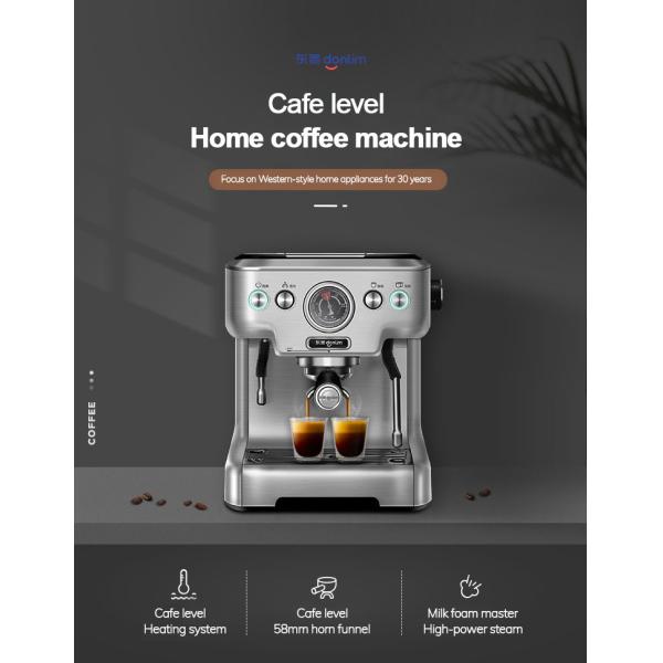 Stainless Steel Small Espresso Coffee Machine 2.7L 1250W