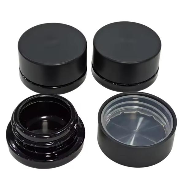 Custom Thick Bottom Glass Concentrate Jar Packaging 3ml 5ml 7ml 9ml 15ml Childproof