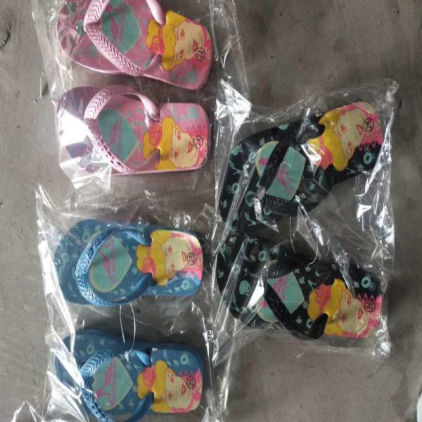 Cute Printed Little Girls Slippers Princess Design Flip Flop Slippers For Girls