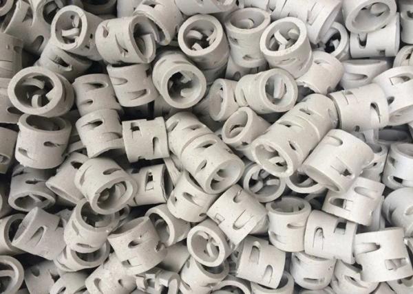 Industrial Alumina Ceramic Random Packing Cascade Rings In Absorbing Tower