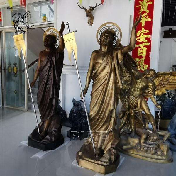 Brass Bronze Jesus Statue Christ God Sculpture Life Size Church Religious Metal Outdoor
