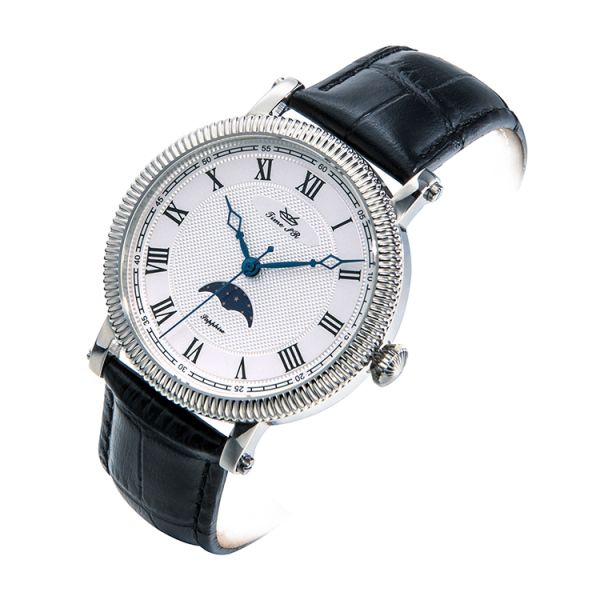 European-style Sapphire Crystal Moon Phase Quartz Watch