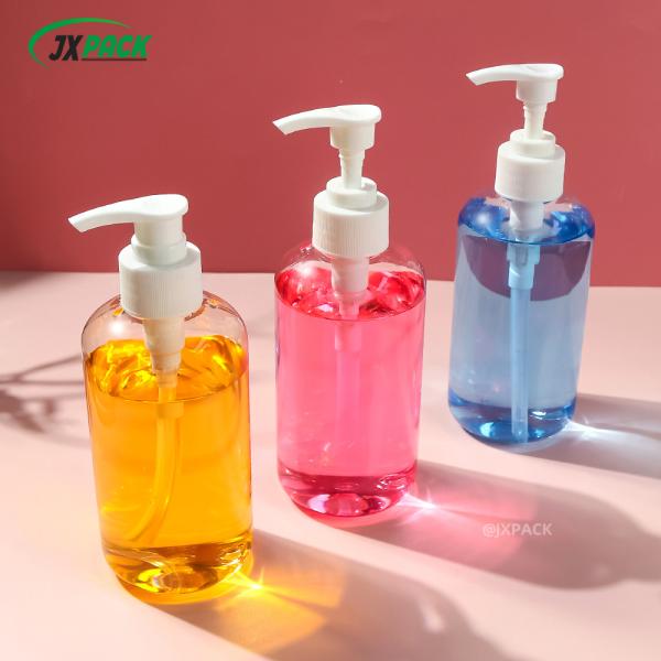 Recyclable Plastic Shampoo Bottles Luxury Round Shoulder Flip Squeeze Plastic Bottle