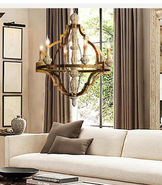 Wood lantern chandelier pendant Lights Fixures (WH-CI-60)