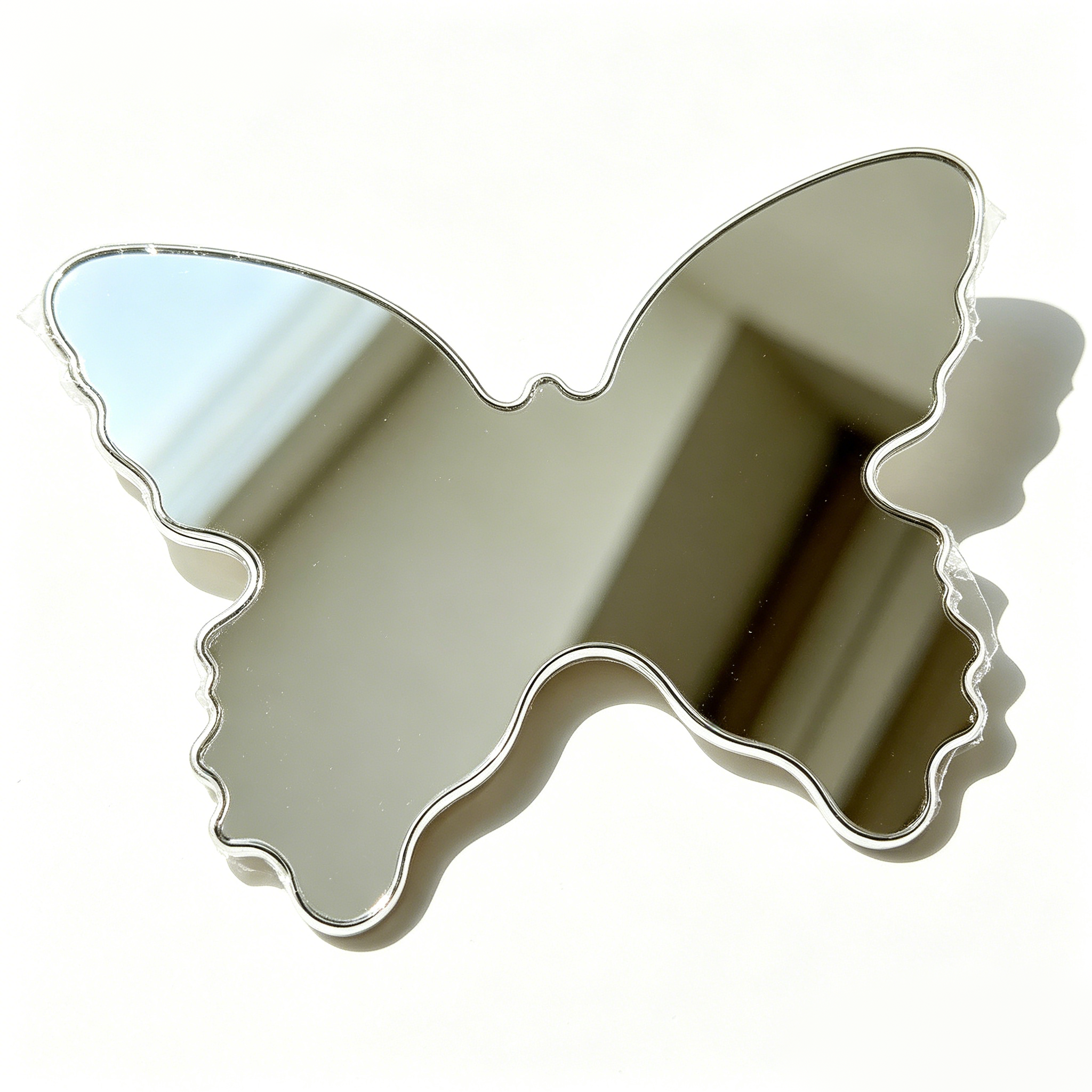 Irregular Custom Cut Silver Mirror Acrylic Sheet Butterfly Acrylic Mirror Decorative Mirror Pieces