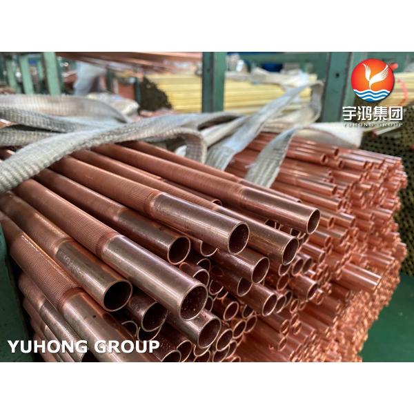 ASTM B111 C12200 Copper Steel Seamless Tube Low Fin Tube For Heat Exchanger