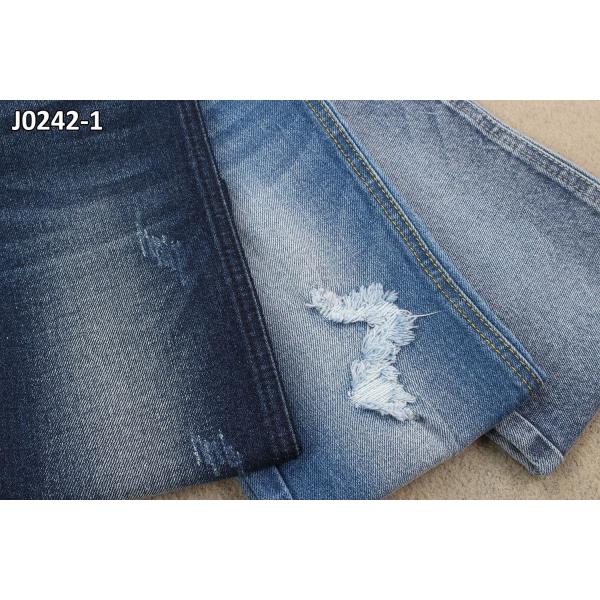 Cotton Light Stretch Denim Fabric Dark Blue Color 58 Inch Width