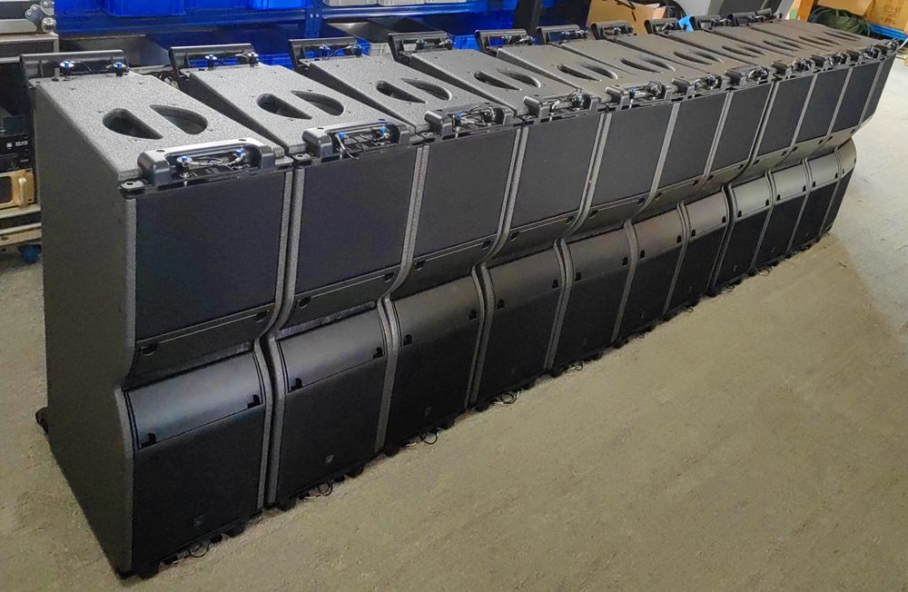 450 watt line array pa speaker dual 8 inch bi-amp sound system
