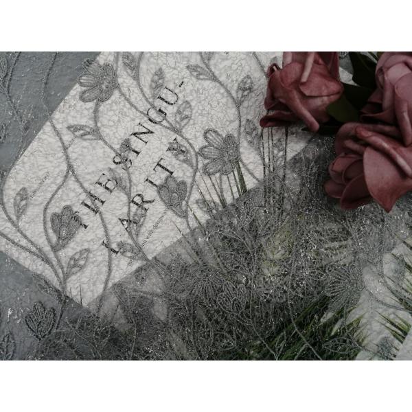 ткань шнурка вышивки 3D флористическая Тюль для платья партии