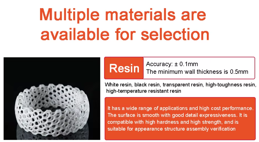 SLS/SLA/Fdm 3D Printer Rapid Model Service Customized High-Tech 3D Printing Service