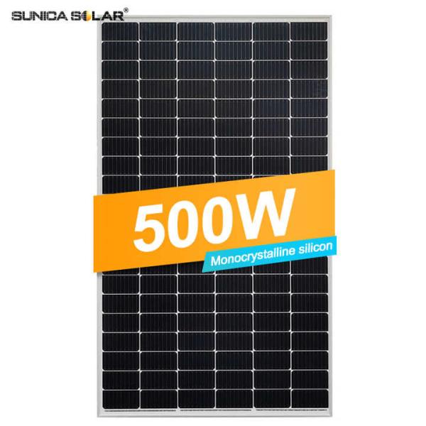 500W 30KG Crystalline Silicon Silver Cells Solar Panels High Conversion Rate