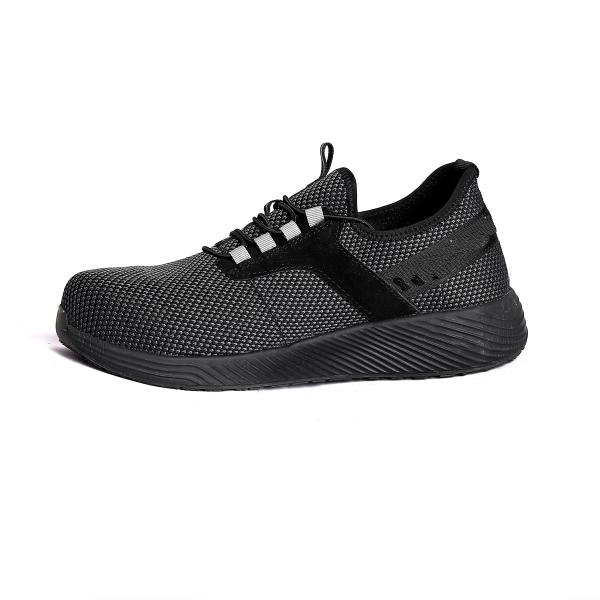 Fonction d'absorption des chocs Chaussure respirante à tricots à la mouche avec lacets et chaussures de sécurité S3 à semelle EVA