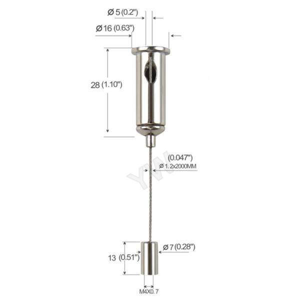 Регулируемое вися монтажное оборудование штуцеров света провода подвеса наборов