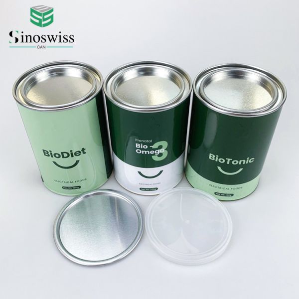OEM Sizes Cylindrical Paper Container Paperboard Canister For Protein Powder