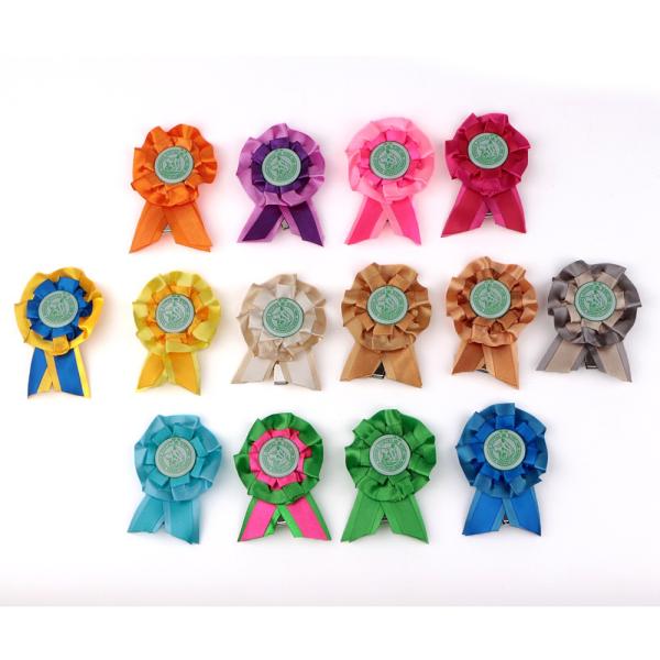 Support 7 Days Sample Order Lead Time Custom Solid Color Printed Satin Rosette Award Ribbon for Medals