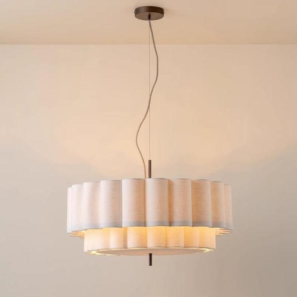 Indoor Lighting Fixtures Home Pendant Lights Retro Wabi Sabi Fabric Chandeliers (WH-VP-302)