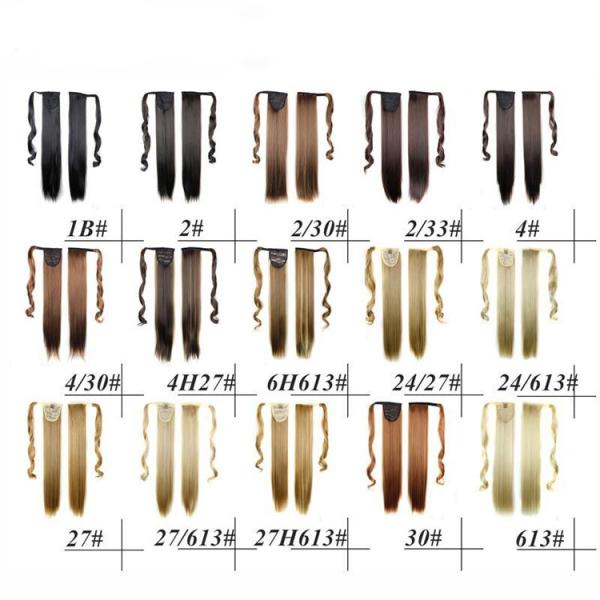 Fácil manutenção Extensões de cabelo humano cabelo humano longo Velcro cavalo cauda