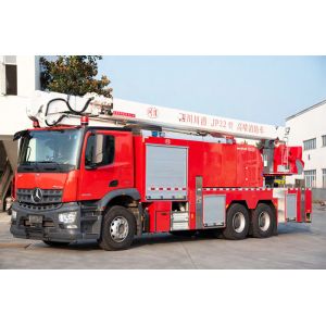 Пожарная машина водонапорной башни Benz 32m Мерседес воздушная с водой 7T и пеной